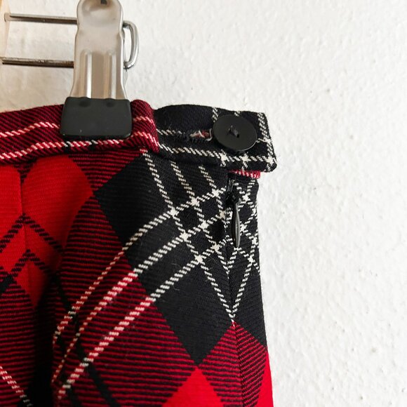 Vintage PENDLETON 100% Wool Tartan Buffalo Check Midi Skirt SZ 16 - Picture 6 of 6